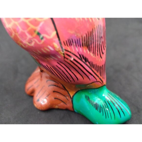 Vtg. Unmarked Mexican Folk Art Talavera Pottery Painted Owl Figurine Alm.3.5" - Picture 8 of 14